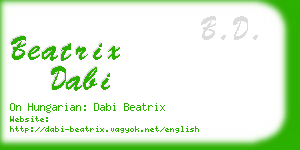 beatrix dabi business card